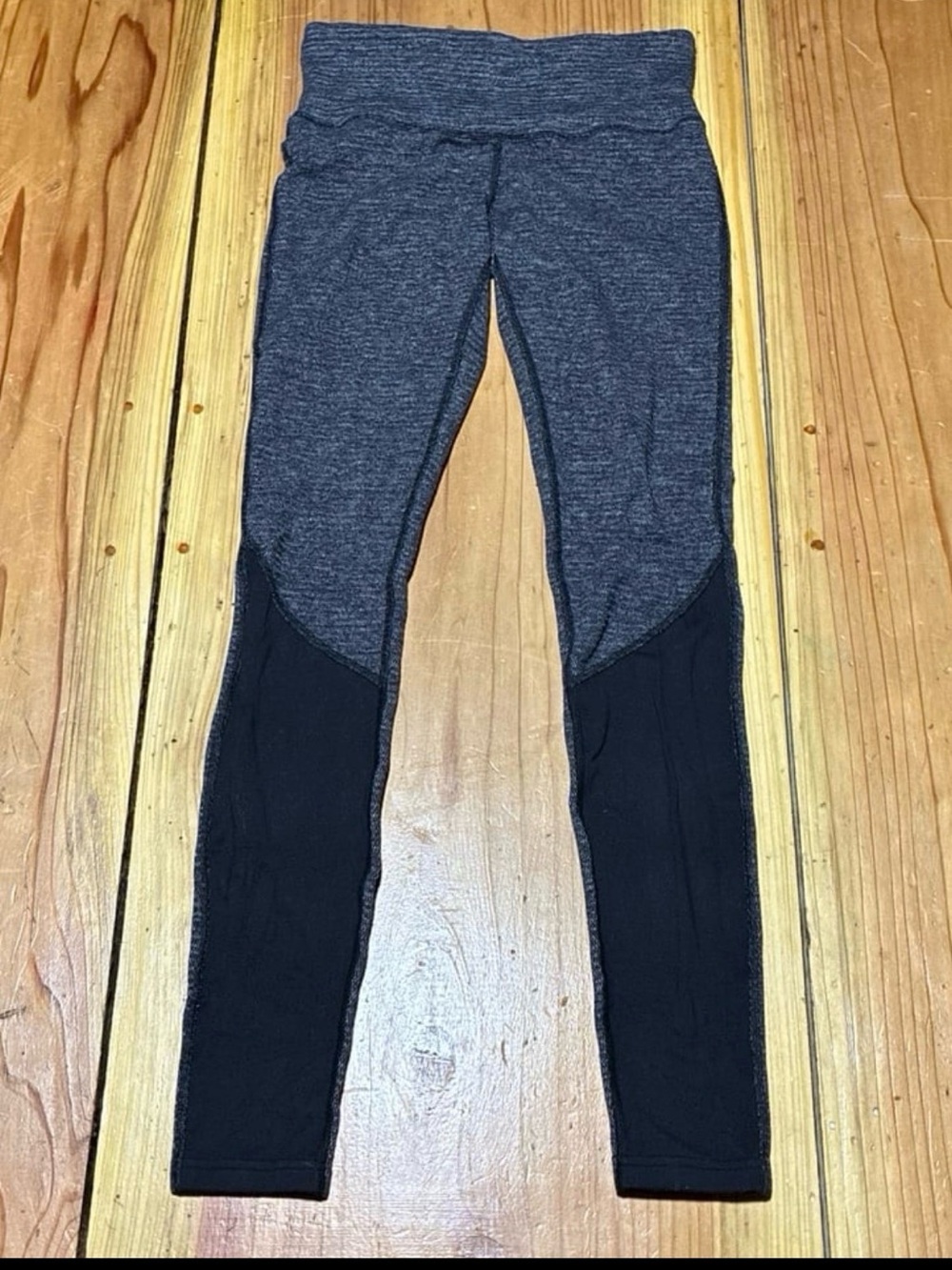 lululemon athletica Gray and Black Two-Tone Leggings